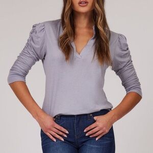 Sundays Ruched Sleeve Top